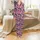 Women's Satin Pajamas: All-Over Fragmented American Flag Print - Short-Sleeve Patriotic Sleepwear Satin Pajamas Set - 2