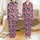 Women's Satin Pajamas: All-Over Fragmented American Flag Print - Short-Sleeve Patriotic Sleepwear Satin Pajamas Set - 1