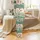 Otter Lover's Whimsical Ocean Otters Scene: Cream, Seafoam & Teal Wearable Design Satin Pajamas Set - 2