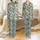 Succulent Lover's Pajamas: Muted Mint, Teal & Blush Botanical Watercolor Sleep Set Satin Pajamas Set - 1