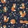 Women's & Kids' Whimsical Woodland Fox Pattern Folksy Forest Pajamas Set Satin Pajamas Set - 4