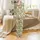 Cactus Lover Pajamas: Blush Pink Desert Floral Print Sleep Set for Kids & Adults Satin Pajamas Set - 2