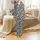 Women's & Kids' Muted Garden Bee Pajama Set: Botanical Insect & Strawberry Print Satin Pajamas Set - 2