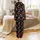 Halloween Lover's Neon Gradient Pumpkin Skull Witch Hat Pattern Low Top Canvas Footwear Satin Pajamas Set - 3