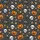 Halloween Lover: Hand-Drawn Pumpkin Skull Candy Corn Low Top Canvas Kicks Satin Pajamas Set - 4