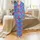 Psychedelic Lover's Vibrant Fluid Art Swirls Turquoise Amethyst Pink Low Top Canvas Sneakers Satin Pajamas Set - 2