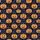 Halloween Lover's Cartoon Jack-o'-Lantern & Bat Pattern Deep Navy Sleep Set Satin Pajamas Set - 4
