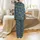 Art Lover's Impressionist Water Lilies Decor - Cotton Woven Floral Accent Satin Pajamas Set - 3