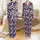 Women's Personalized Short Sleeve Long Pants Silky Pajamas Set: Abstract Geometric Panels Design Satin Pajamas Set - 1