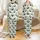 Christmas Hen Lover's Pajamas: Whimsical Mosaic Chicken & Cloud Pattern - Polyester Spandex Sleep Set Satin Pajamas Set - 1