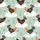 Christmas Hen Lover's Pajamas: Whimsical Mosaic Chicken & Cloud Pattern - Polyester Spandex Sleep Set Satin Pajamas Set - 4