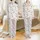 Matching Couple Kimono Sleep Set: Whimsical Cat Sushi Donut Mochi Print - 100% Cotton Gauze Satin Pajamas Set - 1