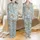 Family Christmas: Oh Holy Night Nativity Scene, Baby Jesus & Holy Family Folk Art Pattern – Soft Knit Polyester Spandex Sleep Set Satin Pajamas Set - 1