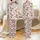 Bridesmaid Monogrammed Satin Pajamas: Blush Pink Rose Lily Floral Pattern Party Set Satin Pajamas Set - 1