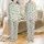 Family Christmas Bamboo PJs: Whimsical Forest, Deer & Peace on Earth Scripture Design Satin Pajamas Set - 1