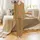 Family Holiday: Iced Gingerbread Village All-Over Pattern - Cozy Long Sleeve Sleep Set Satin Pajamas Set - 2
