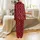Family Matching Holiday Pajamas: Rustic Red & Black Buffalo Plaid Deer Tree Pattern Satin Pajamas Set - 3