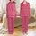 Women's Erica Linen Sleep Set: Fuchsia Organic Botanical Pattern with Mustard & Rose Accents Satin Pajamas Set - 1