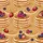 Pancake Day Slumber Set: Golden Pancake Stacks & Fresh Berry Drizzle Pattern Pajamas Satin Pajamas Set - 4