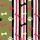 Dog Lover's Playful Paw Print & Stripe Graphic: Hot Pink, Olive Green Canine Sleepwear Design Satin Pajamas Set - 4
