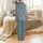 Women's Fuchsia Teal Botanical Damask Lotus Lily Pattern 22 Momme Mulberry Silk Pajama Set Satin Pajamas Set - 3