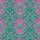 Women's Fuchsia Teal Botanical Damask Lotus Lily Pattern 22 Momme Mulberry Silk Pajama Set Satin Pajamas Set - 4