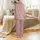 Personalized Bridal Party & Birthday Satin Ensemble: Custom Name Script, Dusty Rose Magnolia & Butterfly Art Satin Pajamas Set - 3