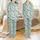 Kids Unisex Dog Lover: Whimsical Dog Pattern Aqua Bamboo Snug-Fit Long Sleeve Pajamas Satin Pajamas Set - 1