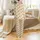 Women's Fall Boho Pumpkin Pajamas: Hand-Drawn Leaf & Acorn Print Loungewear Satin Pajamas Set - 3