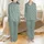 Women's Muted Sage Green White Delicate Intertwining Botanical Line Art Pattern Satin Pajamas Set - 1