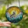 Nature Lovers' Stained Glass Wolf Mountain Sunrise Tiffany Style Jewel Tones Design Stained Glass Suncatcher - 2
