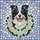 Border Collie Lovers' Intricate Stained Glass Border Collie Rose Wreath Mosaic Art Glowing Jewel Tones Stained Glass Suncatcher - 7