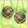 Holiday Enthusiasts' Glowing Stained Glass Santa Claus Festive Red Green Amber Mosaic Stained Glass Suncatcher - 3