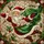 Holiday Enthusiasts' Glowing Stained Glass Santa Claus Festive Red Green Amber Mosaic Stained Glass Suncatcher - 7
