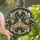 Art Lovers' Intricate Stained Glass Moth Rose Floral Mosaic Deep Charcoal Pink Amber Green Stained Glass Suncatcher - 1