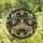 Art Lovers' Intricate Stained Glass Moth Rose Floral Mosaic Deep Charcoal Pink Amber Green Stained Glass Suncatcher - 4
