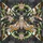 Art Lovers' Intricate Stained Glass Moth Rose Floral Mosaic Deep Charcoal Pink Amber Green Stained Glass Suncatcher - 7