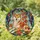 Shiba Inu Lovers' Vibrant Stained Glass Floral Mosaic Jewel Tone Pattern Stained Glass Suncatcher - 1