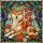 Shiba Inu Lovers' Vibrant Stained Glass Floral Mosaic Jewel Tone Pattern Stained Glass Suncatcher - 5