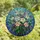 Art Lovers' Intricate Stained Glass Wildflower Bouquet Sapphire Blue Pink Green Mosaic Stained Glass Suncatcher - 4