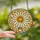 Nature Lovers' Tiffany Stained Glass Cream Daisy Golden Orange Center Rainbow Crystal Luminous Mosaic Stained Glass Suncatcher - 2