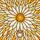 Nature Lovers' Tiffany Stained Glass Cream Daisy Golden Orange Center Rainbow Crystal Luminous Mosaic Stained Glass Suncatcher - 7