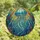Ocean Lovers' Vibrant Tiffany Style Stained Glass Jellyfish Ocean Mosaic Deep Blue Aqua Gold Stained Glass Suncatcher - 4
