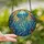 Ocean Lovers' Vibrant Tiffany Style Stained Glass Jellyfish Ocean Mosaic Deep Blue Aqua Gold Stained Glass Suncatcher - 2