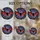 Fantasy Art Lovers' Glowing Stained Glass Bat Black Red Orange Cream Moonlit Celestial Mosaic Stained Glass Suncatcher - 4