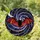 Fantasy Art Lovers' Glowing Stained Glass Bat Black Red Orange Cream Moonlit Celestial Mosaic Stained Glass Suncatcher - 1