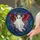 Fantasy Art Collectors' Tiffany Style Jewel Tone Ghost Devil Horns Bat Wings Trident Mystical Swirls Geometric Pattern Stained Glass Suncatcher - 2