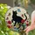 Stained Glass Art Lovers' Jewel Tone Black Cat, Butterfly, & Wildflower Mosaic Stained Glass Suncatcher - 2
