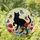 Stained Glass Art Lovers' Jewel Tone Black Cat, Butterfly, & Wildflower Mosaic Stained Glass Suncatcher - 1