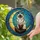 Cat Lovers' Tiffany Style Cream Feline Golden Moon Teal Celestial Stained Glass Art Stained Glass Suncatcher - 2